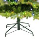Glitzhome 7.5ft Pre-Lit Green Full Fir Artificial Christmas Tree with 550 Warm White and Multi-Color C4 Strawberry Lights, 9 Function with Foot Pedal