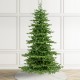 Glitzhome 7.5ft Pre-Lit Green Full Fir Artificial Christmas Tree with 550 Warm White and Multi-Color C4 Strawberry Lights, 9 Function with Foot Pedal