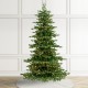 Glitzhome 7.5ft Pre-Lit Green Full Fir Artificial Christmas Tree with 550 Warm White and Multi-Color C4 Strawberry Lights, 9 Function with Foot Pedal