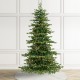 Glitzhome 7.5ft Pre-Lit Green Full Fir Artificial Christmas Tree with 550 Warm White and Multi-Color C4 Strawberry Lights, 9 Function with Foot Pedal
