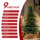 Glitzhome 7.5ft Pre-Lit Green Full Fir Artificial Christmas Tree with 550 Warm White and Multi-Color C4 Strawberry Lights, 9 Function with Foot Pedal