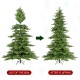 Glitzhome 9ft Pre-Lit Green Full Fir Artificial Christmas Tree with 900 Warm White and Multi-Color C4 Strawberry Lights, 9 Function with Foot Pedal,Simple Setup