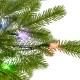 Glitzhome 9ft Pre-Lit Green Full Fir Artificial Christmas Tree with 900 Warm White and Multi-Color C4 Strawberry Lights, 9 Function with Foot Pedal,Simple Setup