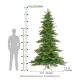 Glitzhome 9ft Pre-Lit Green Full Fir Artificial Christmas Tree with 900 Warm White and Multi-Color C4 Strawberry Lights, 9 Function with Foot Pedal,Simple Setup