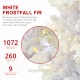Glitzhome 6ft Deluxe Pre-Lit White Flocked Slim Fir Artificial Christmas Tree with 260 Warm White /Multi-color Lights, 9 Function with Foot Pedal