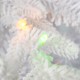 Glitzhome 7.5ft Deluxe Pre-Lit White Flocked Slim Fir Artificial Christmas Tree with 360 Warm White /Multi-color Lights, 9 Function with Foot Pedal
