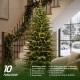 Glitzhome 7.5ft Pre-Lit Green Full Fir Memory wire Artificial Christmas Tree with 2000 Micro Lights, 10 Function, Remote Control
