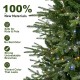 Glitzhome 7.5ft Pre-Lit Green Full Fir Memory wire Artificial Christmas Tree with 2000 Micro Lights, 10 Function, Remote Control