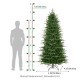Glitzhome 7.5ft Pre-Lit Green Full Fir Memory wire Artificial Christmas Tree with 2000 Micro Lights, 10 Function, Remote Control