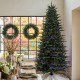 Glitzhome 9ft Pre-Lit Green Full Fir Memory wire Artificial Christmas Tree with 3000 Micro Lights, 10 Function, Remote Control