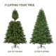 Glitzhome 7.5ft Pre-Lit Green Full Fir Artificial Christmas Tree with 680 C3 Clear Lights, 10 Function, Remote Control