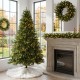 Glitzhome 7.5ft Pre-Lit Green Full Fir Artificial Christmas Tree with 680 C3 Clear Lights, 10 Function, Remote Control