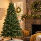 Glitzhome 7.5ft Pre-Lit Green Full Fir Artificial Christmas Tree with 680 C3 Clear Lights, 10 Function, Remote Control