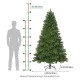 Glitzhome 7.5ft Pre-Lit Green Full Fir Artificial Christmas Tree with 680 C3 Clear Lights, 10 Function, Remote Control
