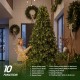Glitzhome 9ft Pre-Lit Green Full Fir Artificial Christmas Tree with 1000 C3 Clear Lights, 10 Function, Remote Control