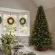 Glitzhome 9ft Pre-Lit Green Full Fir Artificial Christmas Tree with 1000 C3 Clear Lights, 10 Function, Remote Control