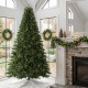 Glitzhome 9ft Pre-Lit Green Full Fir Artificial Christmas Tree with 1000 C3 Clear Lights, 10 Function, Remote Control