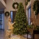 Glitzhome 9ft Pre-Lit Green Full Fir Artificial Christmas Tree with 1000 C3 Clear Lights, 10 Function, Remote Control