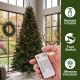 Glitzhome 9ft Pre-Lit Green Full Fir Artificial Christmas Tree with 1000 C3 Clear Lights, 10 Function, Remote Control