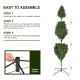 Glitzhome 9ft Pre-Lit Green Full Fir Artificial Christmas Tree with 1000 C3 Clear Lights, 10 Function, Remote Control
