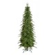 Glitzhome 7.5ft Pre-Lit Green Pencil Spruce Artificial Christmas Tree with 350 Warm White and Multi-color Lights, 9 Function with Foot Pedal and Remote