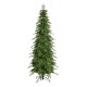 Glitzhome 7.5ft Pre-Lit Green Pencil Spruce Artificial Christmas Tree with 350 Warm White and Multi-color Lights, 9 Function with Foot Pedal and Remote