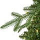 Glitzhome 7.5ft Pre-Lit Green Pencil Spruce Artificial Christmas Tree with 350 Warm White and Multi-color Lights, 9 Function with Foot Pedal and Remote