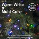 Glitzhome 7.5ft Pre-Lit Green Pencil Spruce Artificial Christmas Tree with 350 Warm White and Multi-color Lights, 9 Function with Foot Pedal and Remote