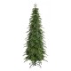 Glitzhome 7.5ft Pre-Lit Green Pencil Spruce Artificial Christmas Tree with 350 Warm White and Multi-color Lights, 9 Function with Foot Pedal and Remote