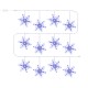 Glitzhome 17ft Christmas RGB Snowflake String Lights with 12 drops