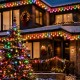 Glitzhome 17ft Christmas RGB Snowflake String Lights with 12 drops