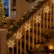 Glitzhome 17ft Christmas RGB Snowflake String Lights with 12 drops