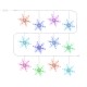 Glitzhome 17ft Christmas RGB Snowflake String Lights with 12 drops
