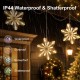 Glitzhome 17ft Christmas RGB Snowflake String Lights with 12 drops