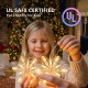 Glitzhome 17ft Christmas RGB Snowflake String Lights with 12 drops