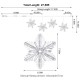 Glitzhome 17ft Christmas RGB Snowflake String Lights with 12 drops