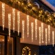Glitzhome 32ft Christmas RGB Icicle Lights with 24 Tubes
