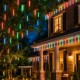 Glitzhome 32ft Christmas RGB Icicle Lights with 24 Tubes
