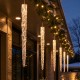 Glitzhome 32ft Christmas RGB Icicle Lights with 24 Tubes