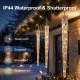 Glitzhome 32ft Christmas RGB Icicle Lights with 24 Tubes