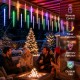 Glitzhome 32ft Christmas RGB Icicle Lights with 24 Tubes