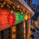 Glitzhome 15.5ft 6-Pack Christmas C9 Strawberry Jumbo Stake Lights
