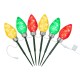 Glitzhome 15.5ft 6-Pack Christmas C9 Strawberry Jumbo Stake Lights