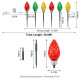 Glitzhome 15.5ft 6-Pack Christmas C9 Strawberry Jumbo Stake Lights