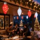 Glitzhome 15.5ft 6-Pack Christmas C9 Strawberry Jumbo Stake Lights