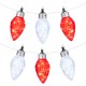 Glitzhome 15.5ft 6-Pack Christmas C9 Strawberry Jumbo Stake Lights