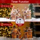 Glitzhome 7.25"H Set of 2 Lighted Resin  Christmas Gingerbread House Table Decor