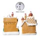Glitzhome 7.25"H Set of 2 Lighted Resin  Christmas Gingerbread House Table Decor