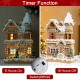 Glitzhome 12"H Resin Lighted Christmas Gingerbread House Table Decor