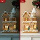 Glitzhome 12"H Resin Lighted Christmas Gingerbread House Table Decor